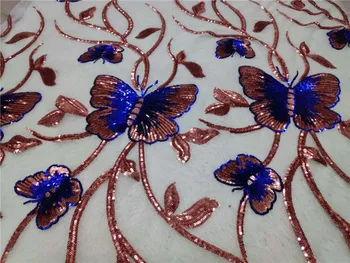 

African Lace Fabric 2019 High Quality Lace Fabric French Sequins Net Cord Tulle Fabrics Nigerian Laces For Wedding Dress H6