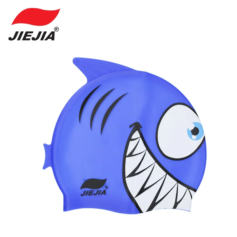 JIEJIA Cartoon Silica gel Fabric Swimming Caps For children Water