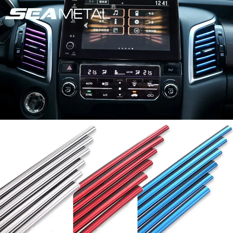 

Car Styling Mouldings Interior Air Vent Grille Switch Car Rim Trims Outlet Scratch Guard Protector Auto Strips Car Accessories