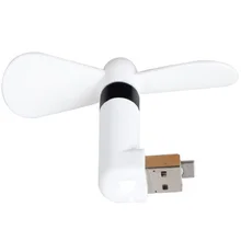 100% tested Mini 2 in 1 Portable Micro USB Fan For iPhone 5 6 hand Fans for Samsung HTC Sony Android OTG Smartphones USB Gadget