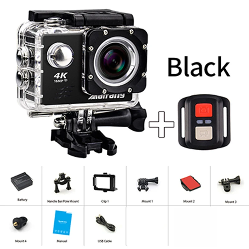 4 к 30FPS 16MP Wi Fi действие камера 2 дюймов спортивные HD 1080 P 60fps подводная Депортива go