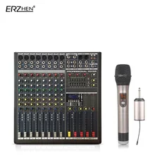 Audio Mixer Console W9000T8C Professional Mixer Audio Amplifier Sound Processor 8 Channel