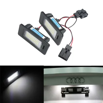 

ANGRONG 2X LED License Number Plate Light Canbus Tail Lamp Bulb 12V For Audi A4 B8 A5 S5 TT Q5 For VW Passat R36