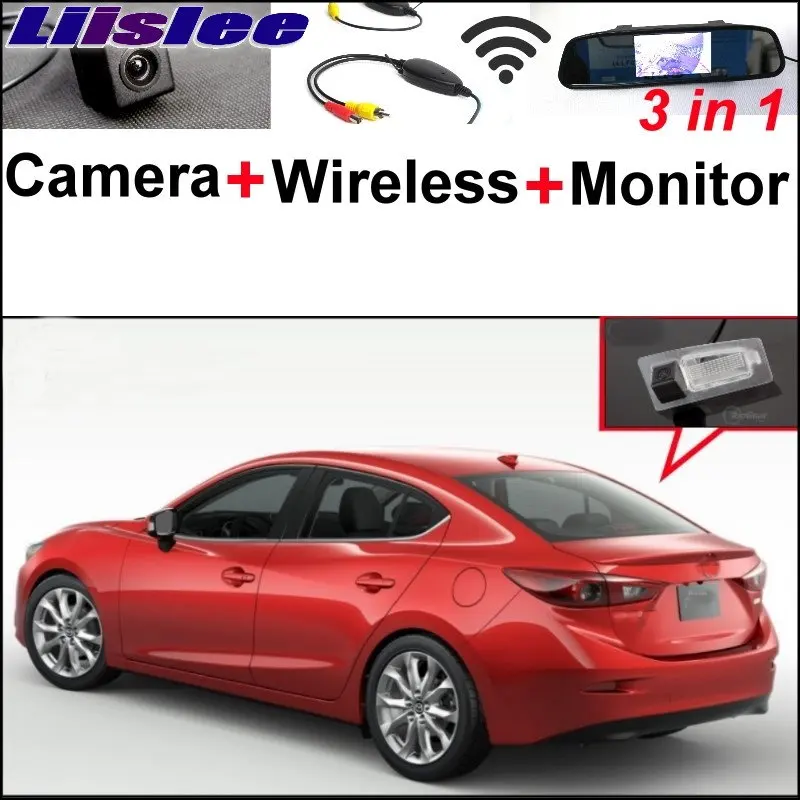 

Liislee 3 in1 Special Rear View Camera + Wireless Receiver + Mirror Monitor Parking System For Mazda 3 Mazda3 Sedan 2013~2017