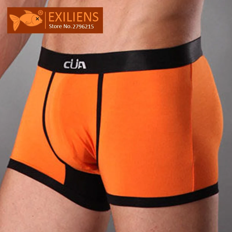 

EXILIENS Brand New Mens Underwear Boxers Bamboo Boxer Men Shorts Solid Cuecas Masculina Man Boxershorts Hombre Size M-2XL 1224