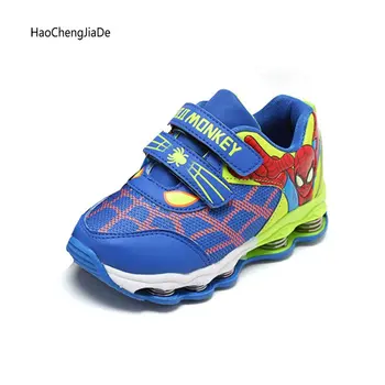 

New Children Sneakers Spiderman Kids Casual Shoes Breathable Running Shoes For Boys Girls Cartoon Spiderman Non-slip Size 26-36
