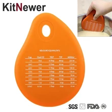 Силиконовый скребок для чаши, мутиколор для измерения сливок, конверсионный шпатель, чистящий горшок, выпечка, инструменты для выпечки