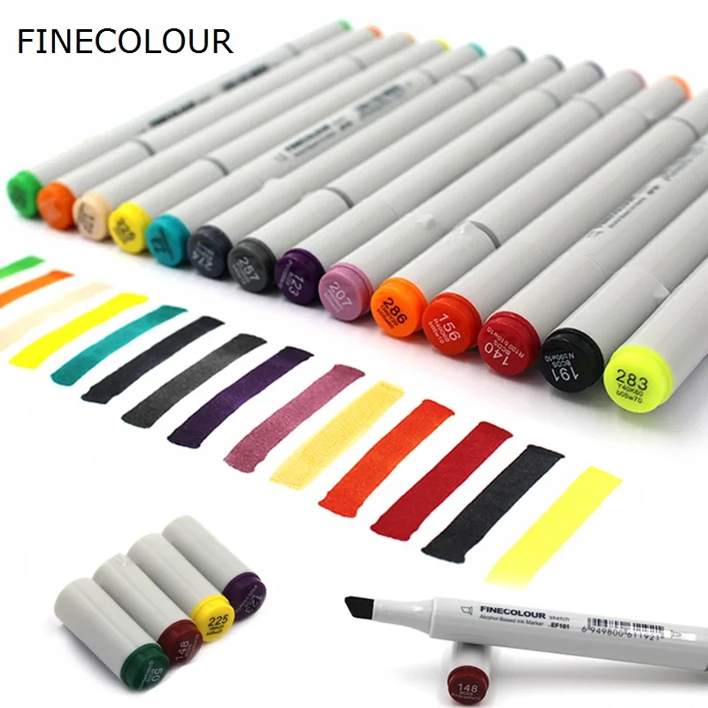 Buy FINECOLOUR 160 Colors Optional Alcohol Based Marker Double Headed Sketch