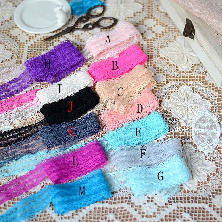 

New Colorful 2.1-2.5cm wide 30meter/lot Good Polyester Lace Trimming For Underwear Baby Lace Z1067
