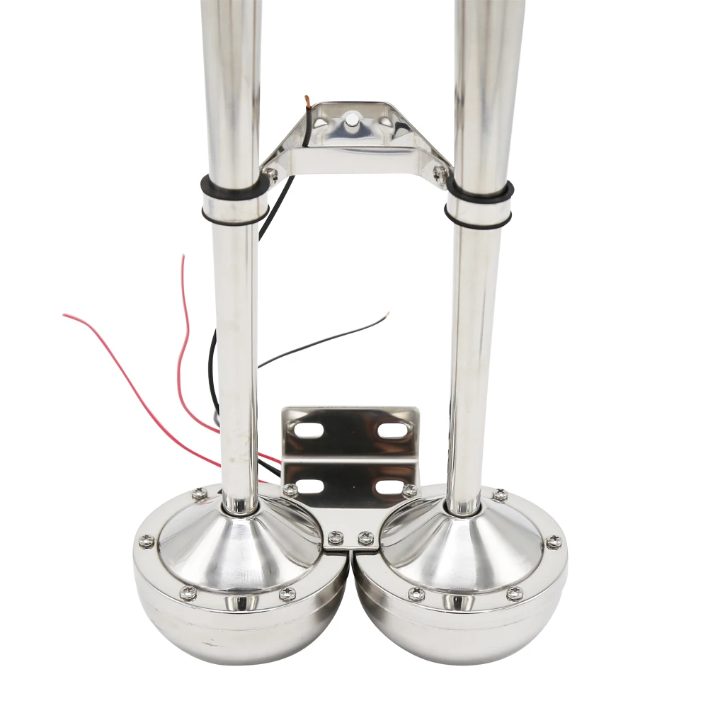 DHKA 12V морская двойная труба рог лодка из нержавеющей стали электрический рог 18-1/2 дюймов 46 см