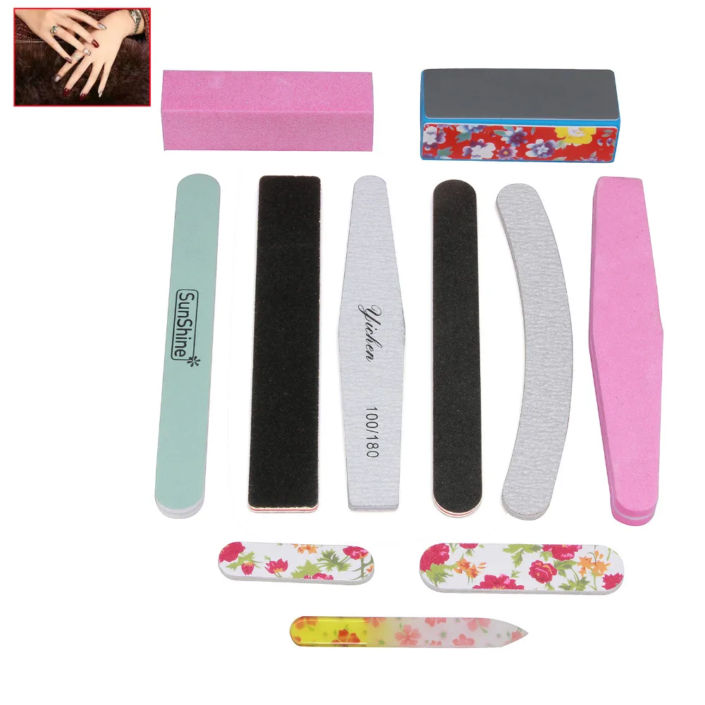 11 PCS High Quality Pro Nail Buffer Kit Nail Files Sanding Sponge