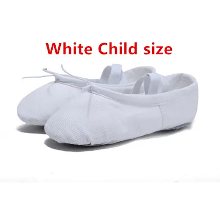 Лидер продаж; детская обувь для девочек и женщин с мягкой раздельной подошвой; балетная обувь для танцев; удобные дышащие парусиновые тапочки для занятий спортом - Цвет: White Child size