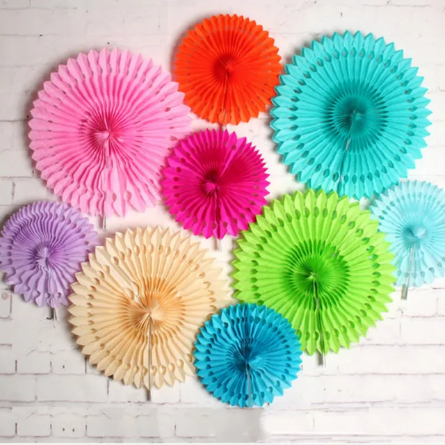Us 239 30cm Hanging Paper Fan For Party Decorations Summer Party Decor F Birthday Wedding Pool Party Decoration Supplies In Party Diy Decorations