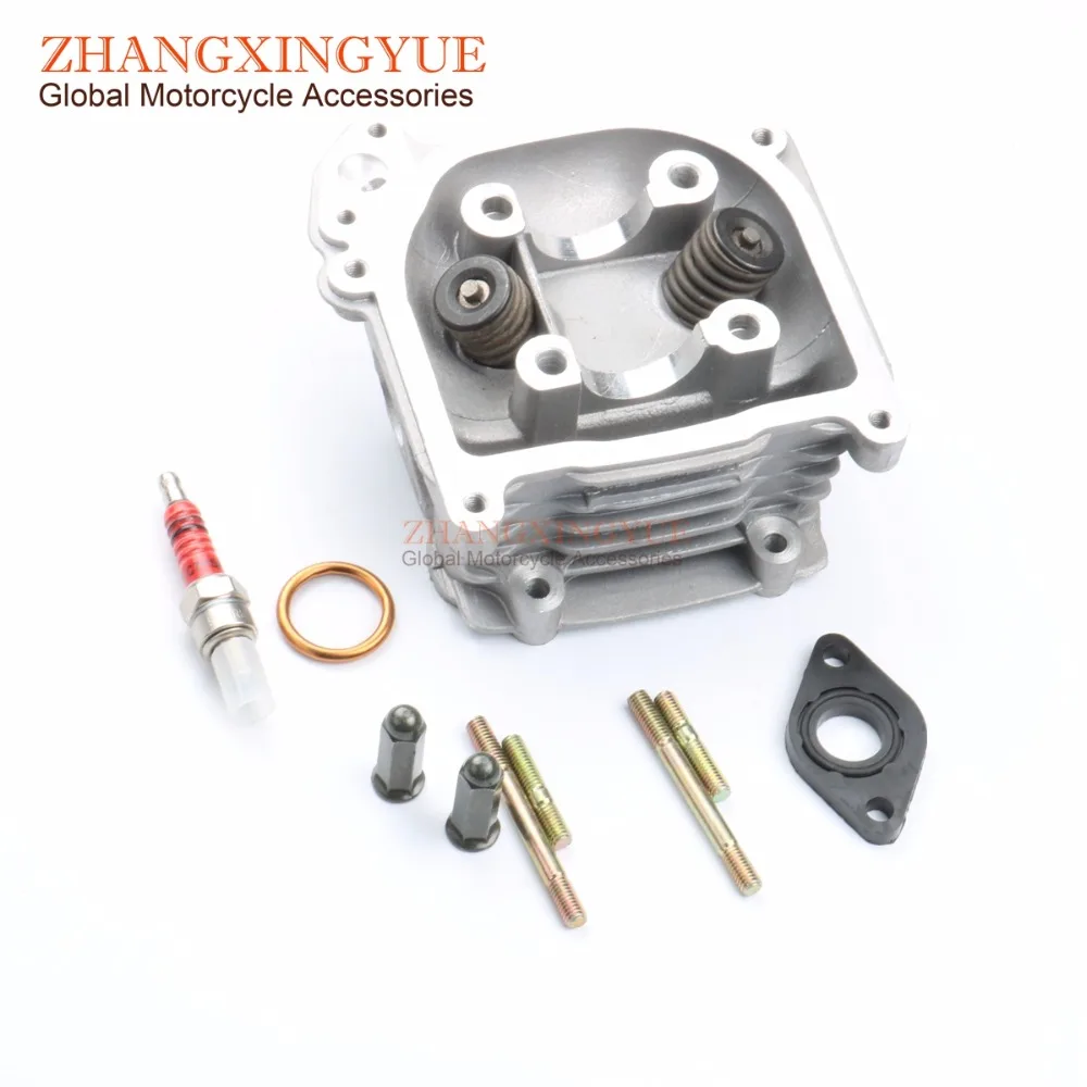 

39mm-52mm EGR Cylinder Head & Valve & A7TC Spark Plug for Nova Motors City Star Eco Fox Grace Milano 50 139QMB GY6 50cc 4T