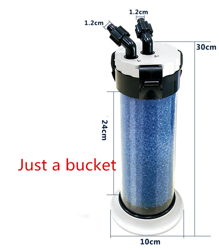 Атман аквариум фильтр ведро передний очиститель воды замена воды фильтр без питания внешний фильтр предварительный фильтр - Цвет: 12MM filter