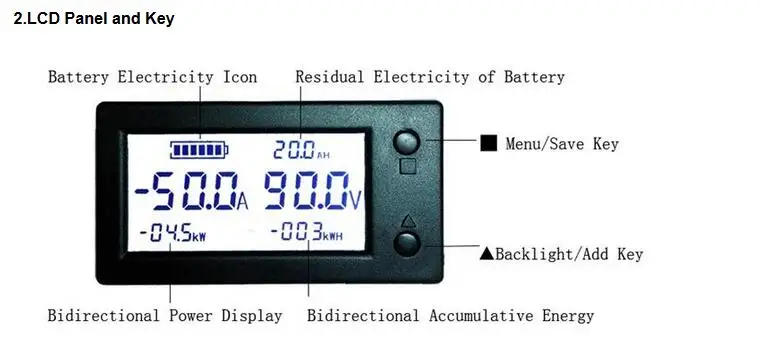 DC 300V 50A 100A 200A 400A монитор батареи цифровой вольтметр Амперметр емкость батареи кулонометр мощность ватт-час+ Датчик Холла