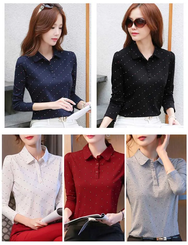 100% Cotton Shirt Women Long Sleeve Blouse Ladies Office Elegant 2019 Polka  Dot Work Wear Tops Blusa Plus Size Female Clothe G06 From Jingju, $40.11