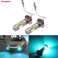 2x H3 СВЕТОДИОДНЫЙ Фонарь Лампа 7,5 W COB 12 V Высокая Мощность яркий DRL лампы противотуманного, Ice Blue(сине-зеленый