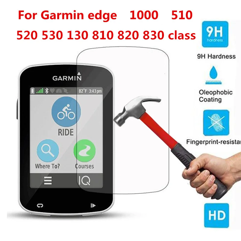 

Anti-Fingerprint HD Transparent Screen Protector for Garmin Edge 1000 830 820 810 530 520 130 Tempered Glass Screen Protectors