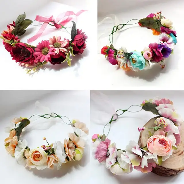 bride headdress head flower korean handmade aesthetic simulation
