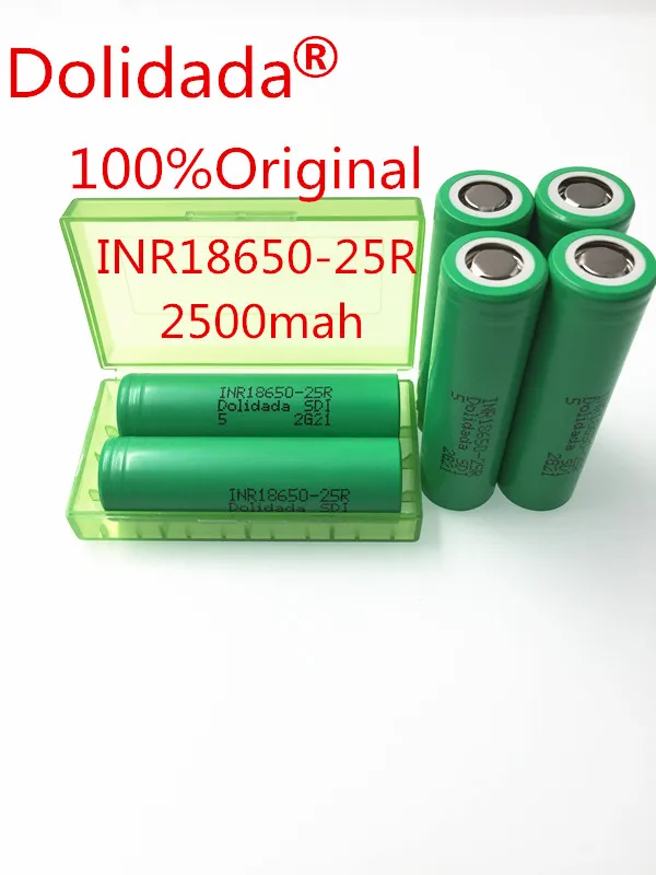 

Dolidada 100% Original 18650 battery 2500mah 3.7V Rechargeable battery for INR18650-25R 20A 2500mah Power battery