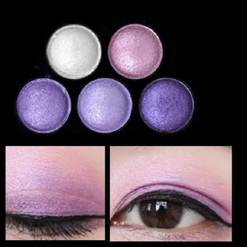 

Eyes Shadows With Mirror For Women 5 Color Makeup Cosmetic Shining Metallic Eyeshadow Palette Brush Beauty Tool maquiagem DL