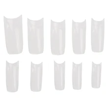 500pcs false nail tips acrylic pieces transparent color French style