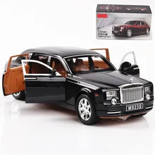 1/24 Diecasts& Toy Vehicles Rolls-Royce phantom модель автомобиля со звуком и светильник коллекция автомобиля игрушки для мальчика Детский подарок brinquedos