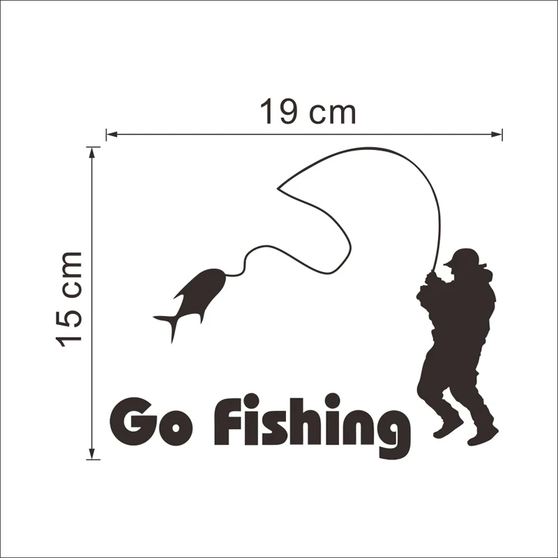 Hot sale New 1PCS Cartoon DIY go fishing Sticker for kids room Wall Sticker Decoration Living Room Home Decor