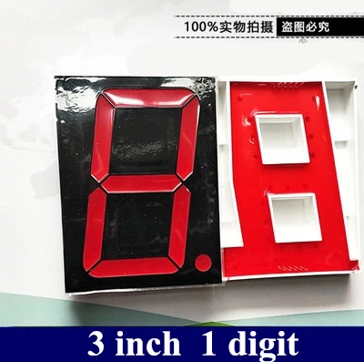 

DIP Digital Tube 3 inches red 7 Segment 3" 3in LED Display Nixie tube 1 Bit Plastic Metal Common Anode