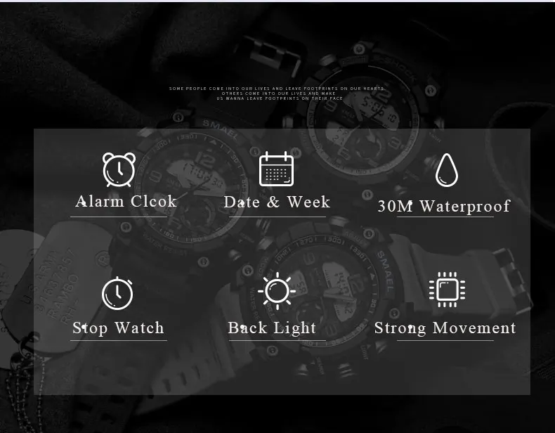 SMAEL мужские военные часы 50 м водонепроницаемые наручные часы светодиодный кварцевые часы мужские relogios masculino 1617 цифровые спортивные часы мужские