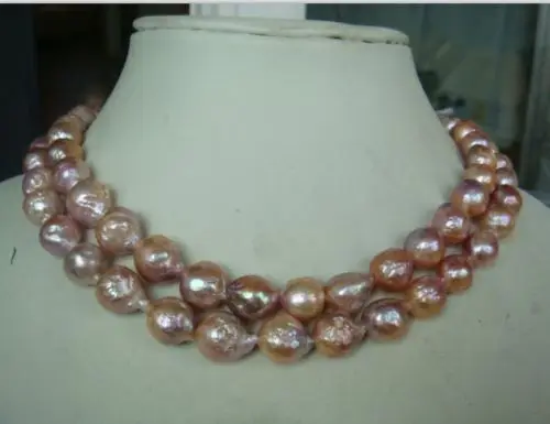 

Hot sell Noble- hot sell new - 12mm Australian SOUTH SEA gold pink kasumi PEARL NECKLACE 24inch^^^@^Noble style Natural Fine jew