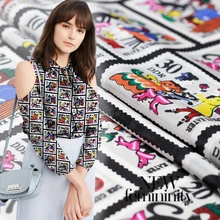 114 см шириной 14 мм шелк двойная креповая ткань марки мир Лето шелк тутового шелкопряда платье рубашка высокого класса одежда Заказная ткань