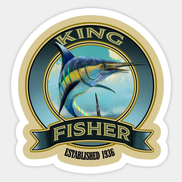 

1pcs 10cm King Fisher Sticker Go Fishing Bait Motorcycle Bike Stickers Car Styling Vinyl Decal Reflective