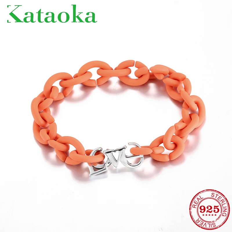 

925 Sterling Silver LOVE beads Hard Rubber X Bracelets For Women Jewellery European style Bracelet Men Jewelry Leading fashion