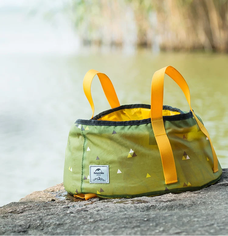 Naturehike Ultralight Folding Basin Camping Folding Water Basin Waterproof Bag Bucket 