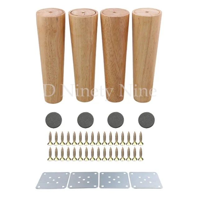Natural Oak Wood 8inch Sofa Legs 4pcs Color Tapered Natural Oak Wood 8inch Sofa Legs 4pcs Color Tapered Reliable Furniture Cabinets