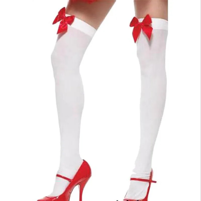 Bowknot Women Sexy Stockings Thigh High Sheer Bow Stockings Hosiery