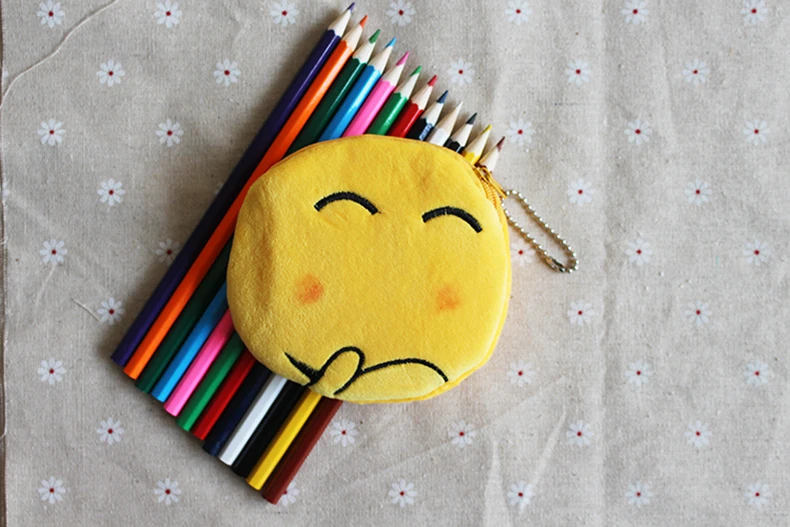 Smpf продаем хорошо Childlike классический милый желтый смайлик кошелек сумка Женская милая Kawaii Harajuku плюшевые игрушки подвесной подарок для девочки M01