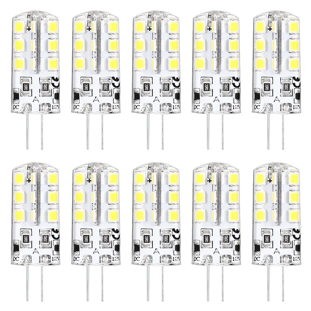 10 X BEEFORO 2,5 W G4 Светодиодный светильник типа «Кукуруза» 24 SMD 2835 180-300 lm теплый белый/холодный белый двухконтактный прожектор DC 12 V 360 градусов