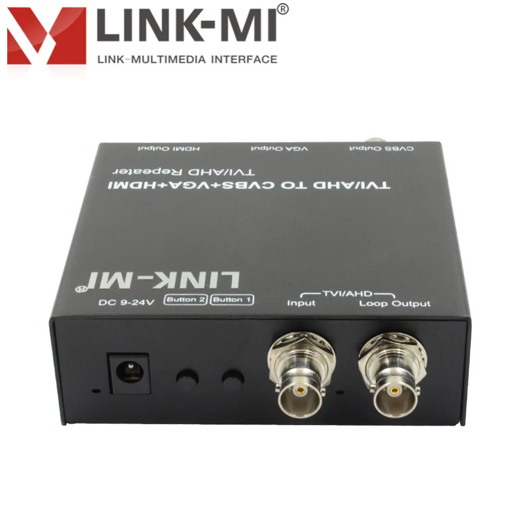 LINK MI TVH2 TVI AHD to HDMI CVBS VGA BNC HD Video Converter for CCTV