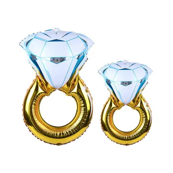 

Diamond Ring Foil Ballon Inflatable Mr Mrs Wedding Engagement Birthday Bride Decoration Helium Air Balloon Event Party Supplies