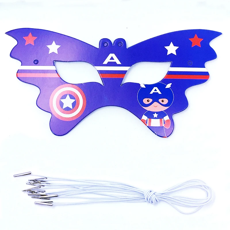 6Pcs/lot Captain mask baby shower party masks cartoon theme face masks