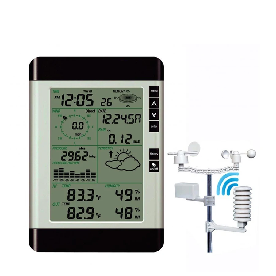 Professional Wireless Weather Station with PC connection, weather