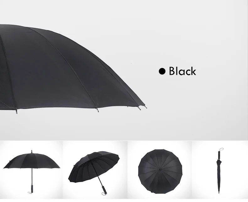 Дождевик 16 Bone мужской деловой зонт большой женский зонт с длинной ручкой наружный рекламный Полуавтоматический зонт 25*16K