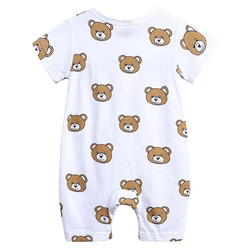 The new fashion cute design Toddler Infant Baby Girls Boys Short Sleeve Cartoon Print jumpsuit Romper  (13)