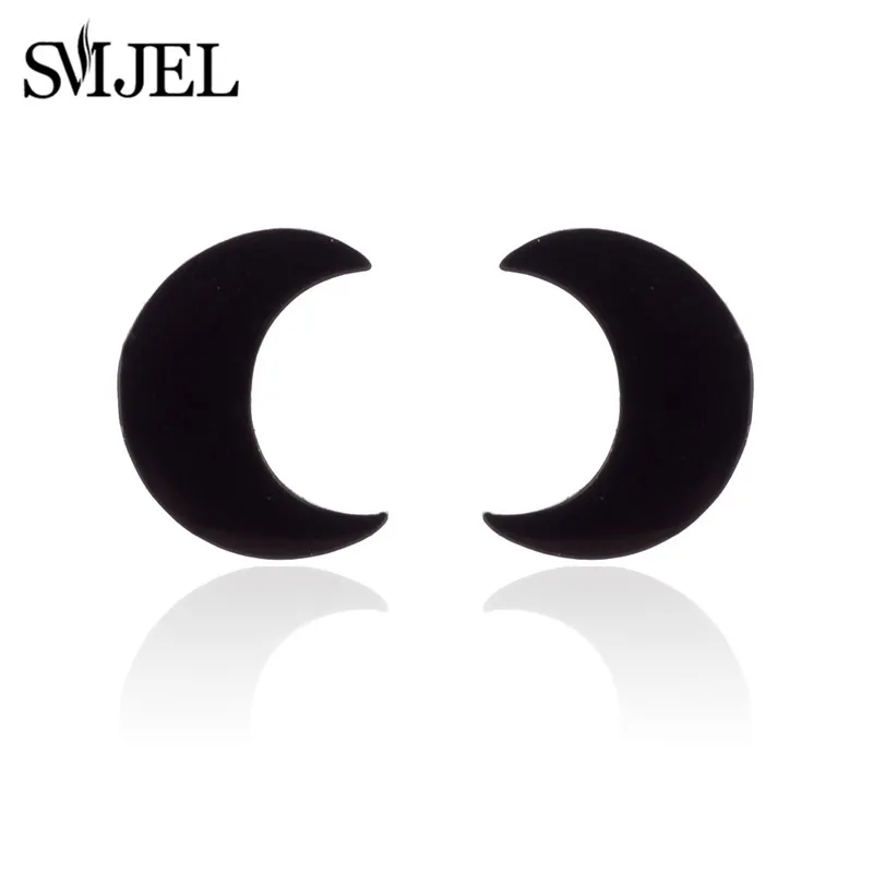 2021 Stainless Steel Earrings Geometric Women Men Hip hop Black Three Star Triangle Stud Earring Fashion Jewelry Gift Friend