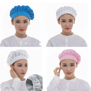 

new High quality Unisex Elastic Buckle Mesh Caps Cloth Caps Kitchen Restaurant Hotel Bakery Waiter Chef Breathable Workshop Cap
