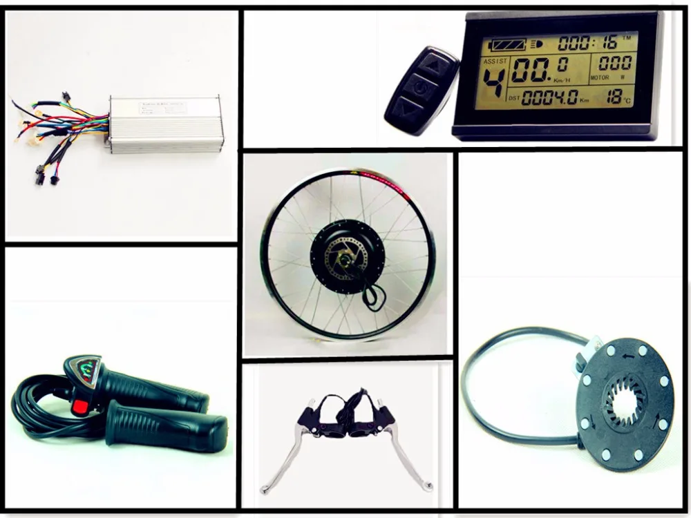 Discount 75Kph  60V 1900W electric bike conversion kit with 45H magnets motor,sine wave controller,LCD system for rear electric bicycle 1