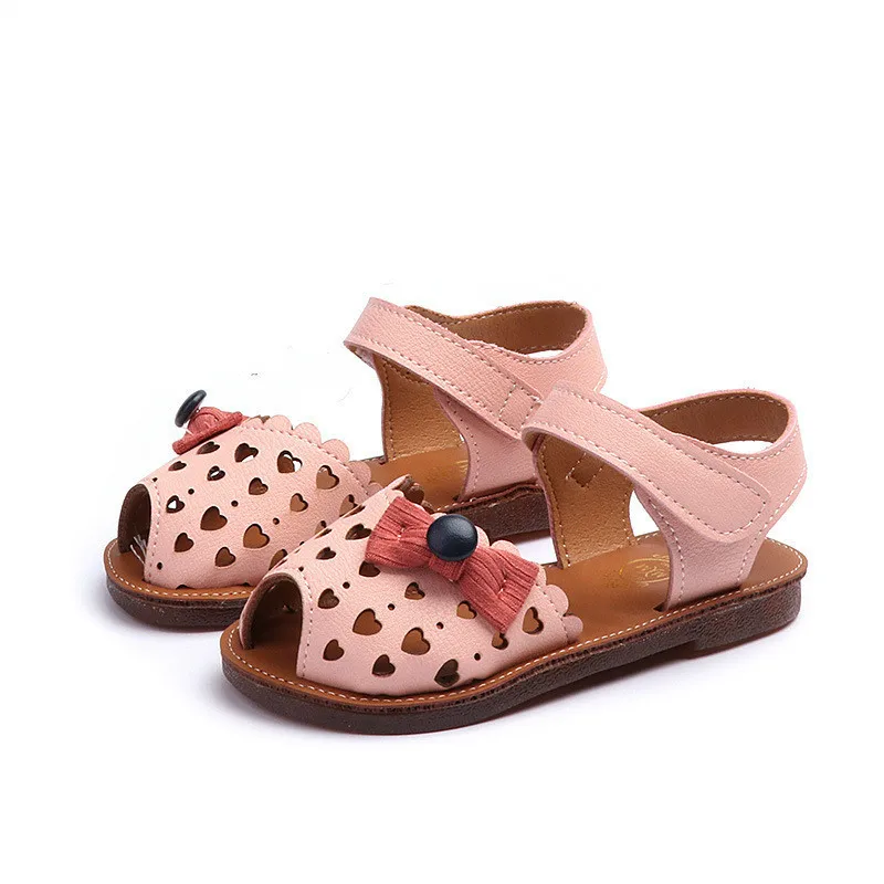 

2018 Summer New Children's Sandals Girl's Head Hollow-kick-proof Bow-tie Princess Shoes Baby Sandals Girls